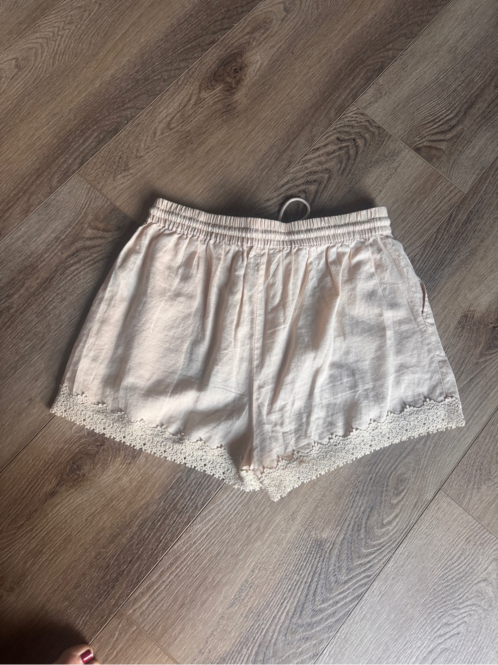 Zara Embroiled Linen Shorts - Picture 6 of 6